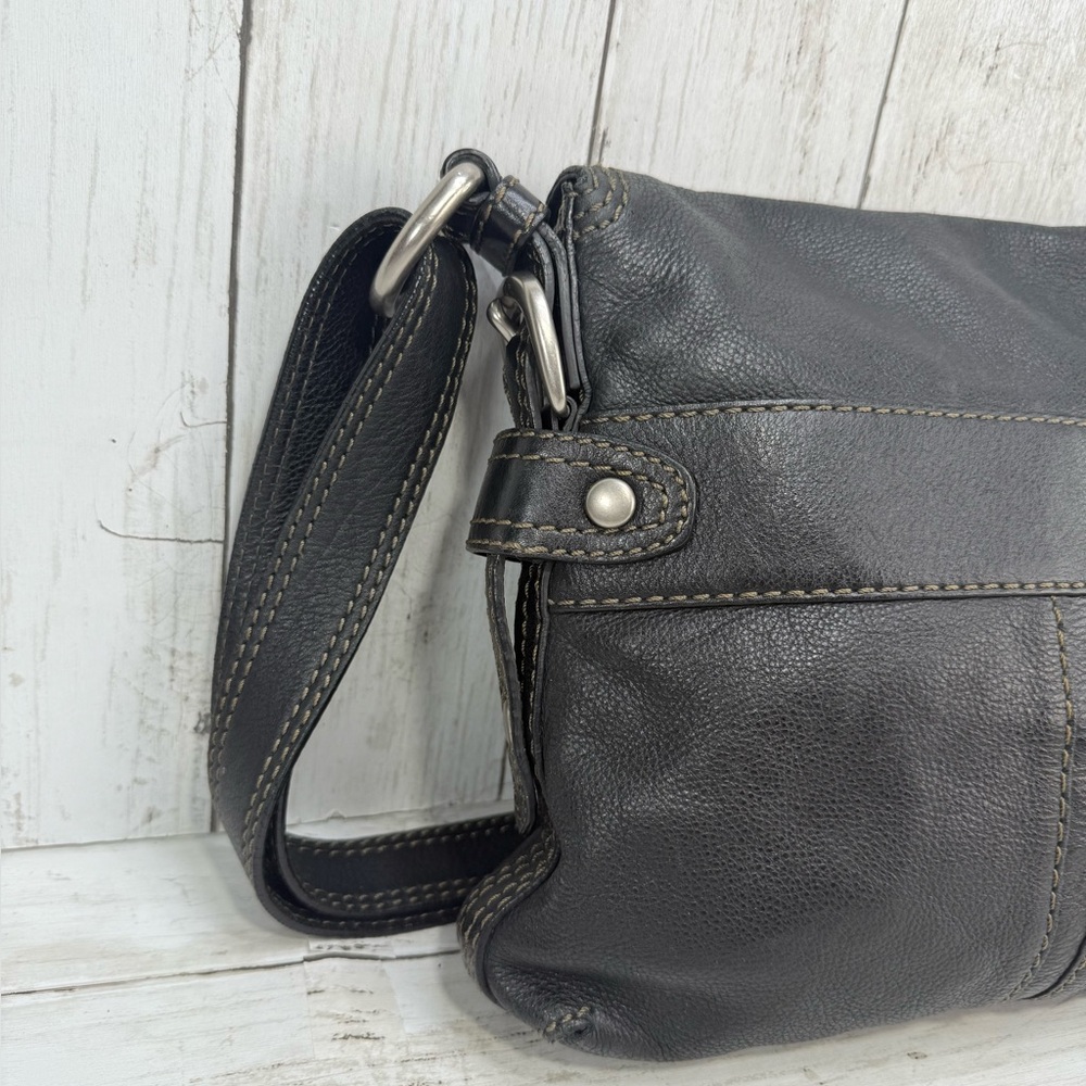 VTG Fossil Fifty Four Classic Black Pebbled Leather Crossbody Bag Durable 90s - Picture 7 of 16